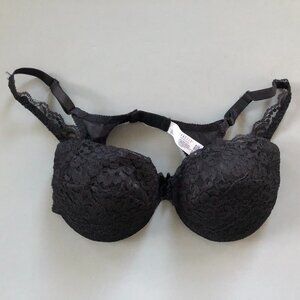 BLACK VASSARETTE PADDED UNDERWIRE LACE BRA SIZE 36B